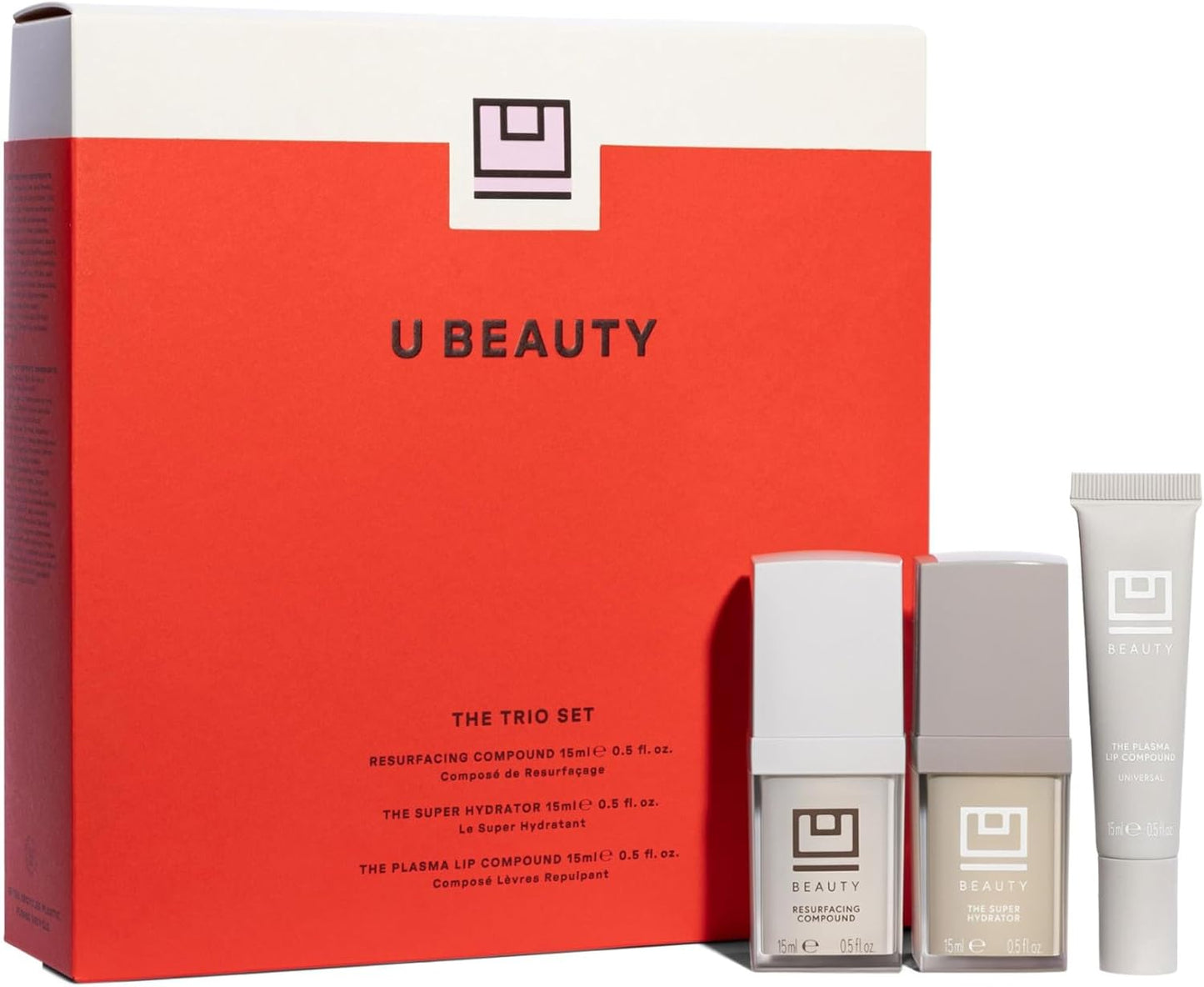 U Beauty Skincare The Trio Set — luxury 3-step skin care routine for smoother, firmer, and more radiant skin, available at VeteransValueHub.