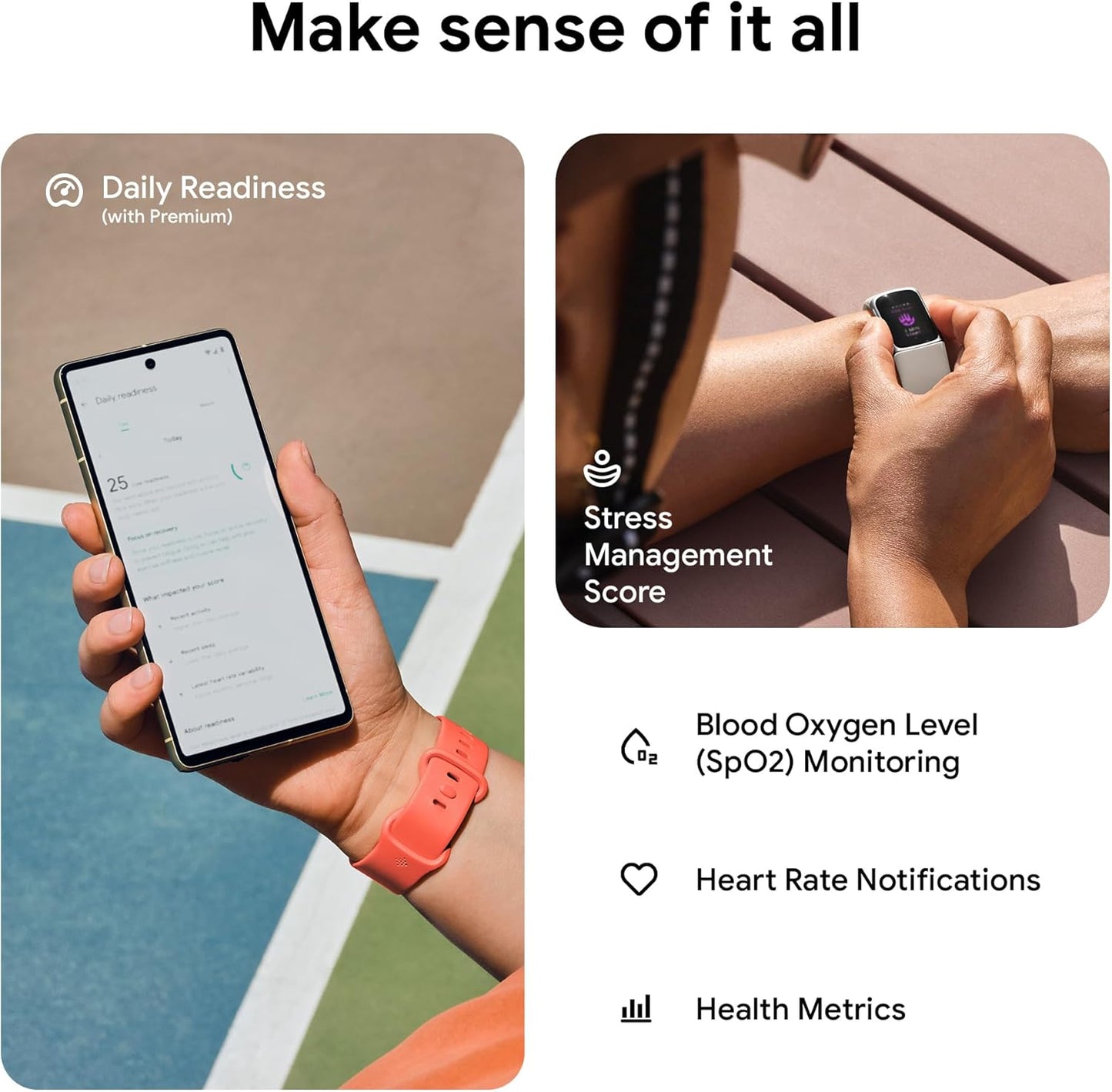 Fitbit Charge 6 Fitness Tracker with Heart Rate, GPS, Obsidian