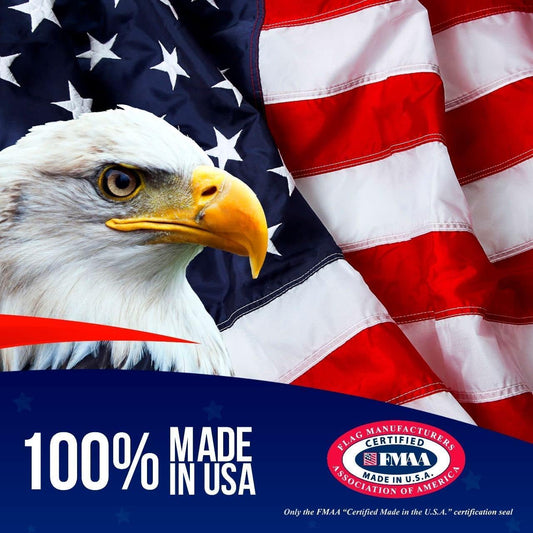 American Flag Made in USA | American Flags for Outside 3X5 | Premium US Flag 3X5 Heavy Duty Outdoor with Embroidered Stars and Sewn Stripes