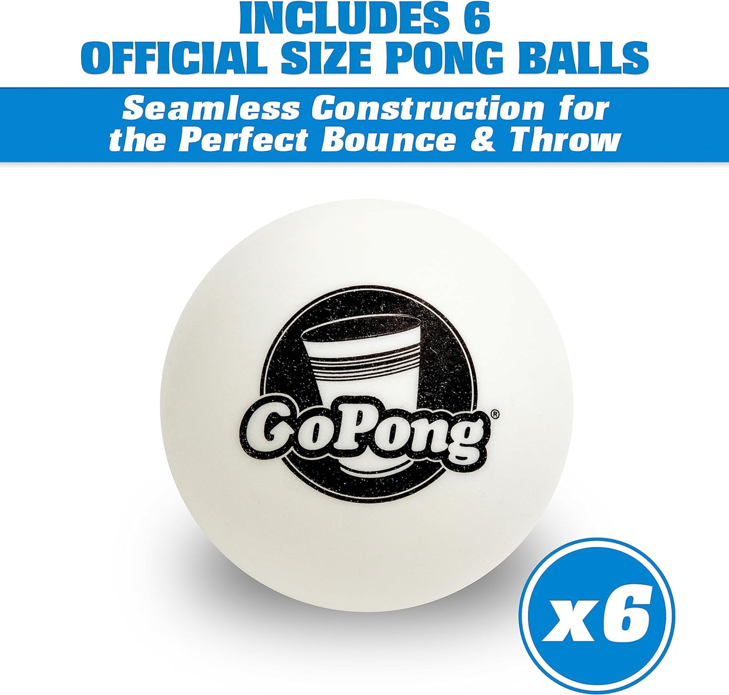 GoPong 8 foot portable beer pong and tailgate table in American Flag edition set up outdoors at a 4th of July backyard party