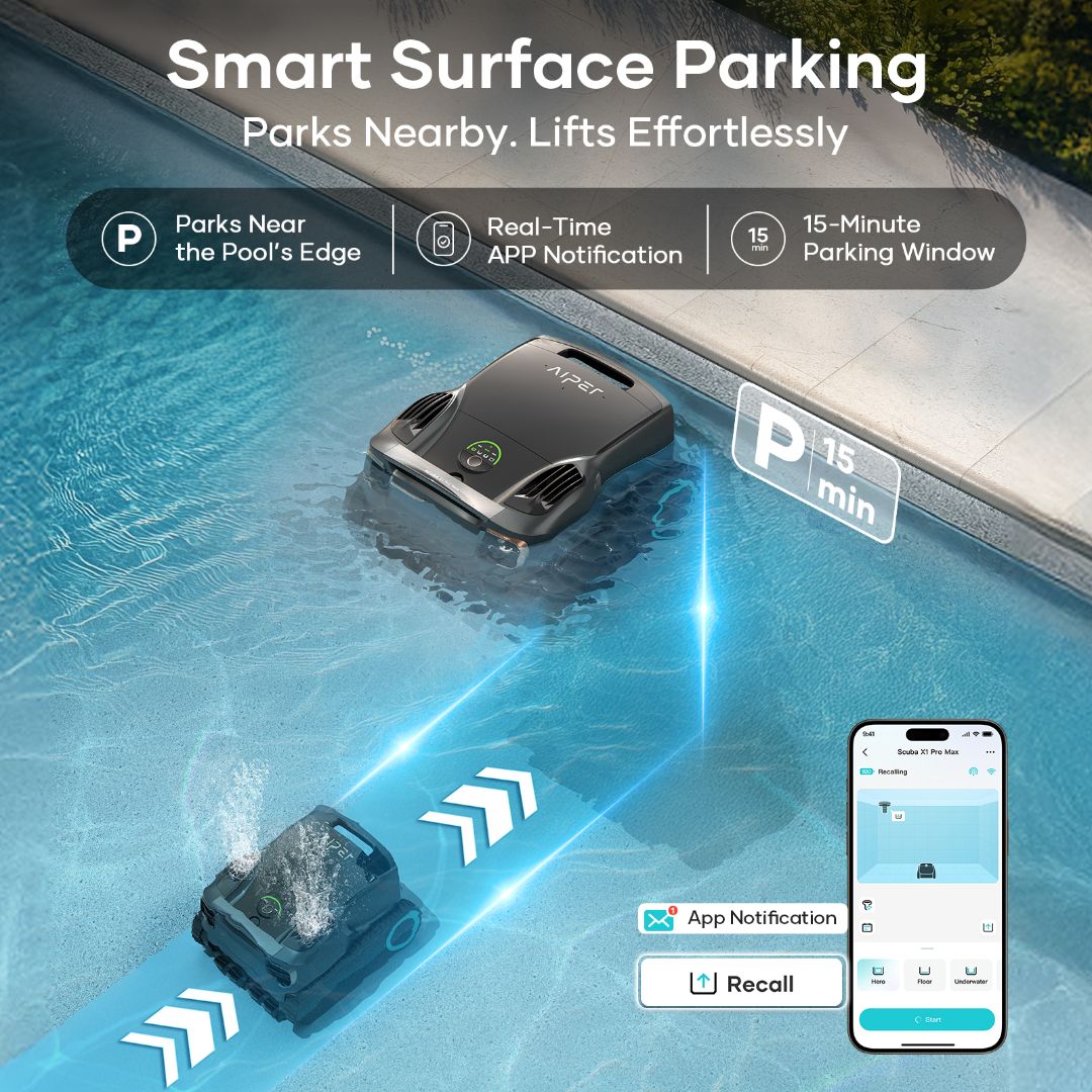 Aiper Scuba X1 Max & Caddy Bundle - Complete Pool Cleaning Solution