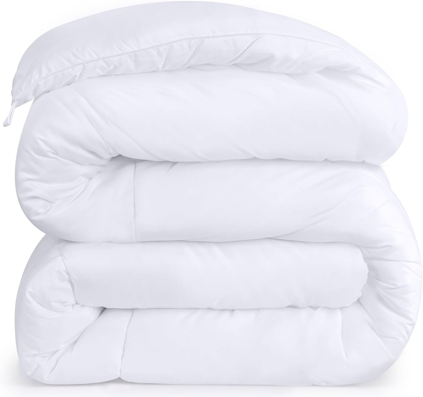 Utopia Bedding Comforters Queen Size, All Season Duvet Insert, Down Alternative Box Stitched Bed Comforter with Corner Tabs, Machine Washable (White, Pack of 4)