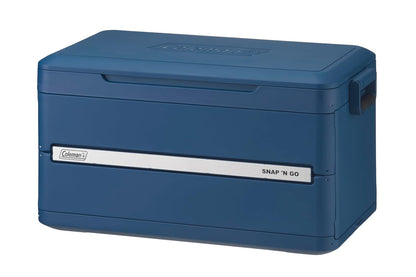Coleman Snap 'N Go 55-Quart Collapsible Hard Cooler | 64 Hour Cold | Portable Waterproof Liner | Sapphire Blue