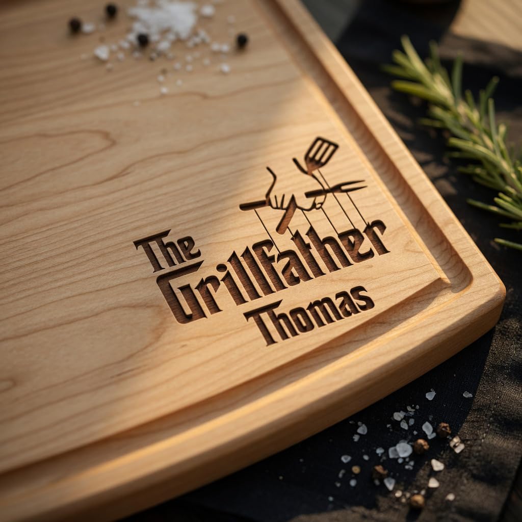 Maison Custom USA-made personalized cutting board — Father's Day BBQ gift for dad or husband — Veterans Value Hub