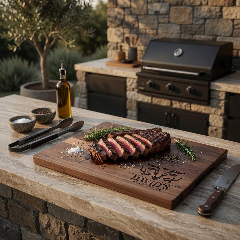 Maison Custom USA-made personalized cutting board — Father's Day BBQ gift for dad or husband — Veterans Value Hub