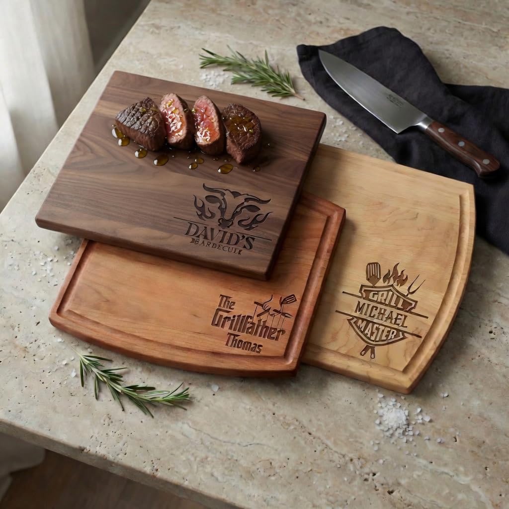 Maison Custom USA-made personalized cutting board — Father's Day BBQ gift for dad or husband — Veterans Value Hub
