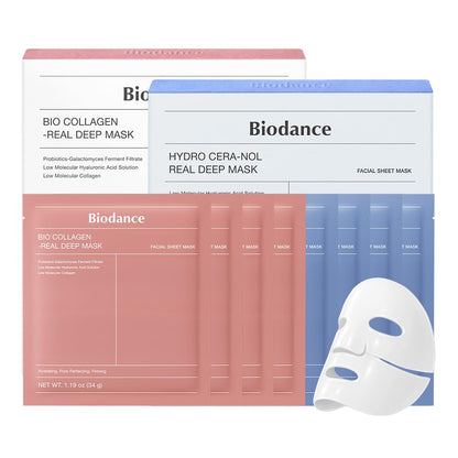 BIODANCE Best Mask Duo – Bio-Collagen & Ceramide Hydrogel Face Mask Set for Glass Skin | Korean Skin Care