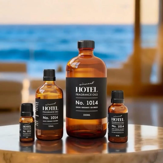 AirScent Hotel Diffuser Oil No. 1014 - The Iconic 5-Star Hotel Coastal Blend - Lemon Bergamot Sea Breeze - 10 mL Premium Fragrance Oil for Ultrasonic and Waterless Diffusers and Crafting