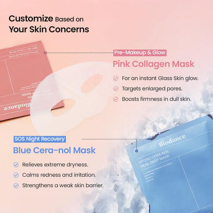 BIODANCE Best Mask Duo – Bio-Collagen & Ceramide Hydrogel Face Mask Set for Glass Skin | Korean Skin Care