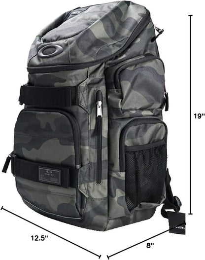 Oakley Enduro 2.0 30L tactical backpack in Core Camo colorway, padded shoulder straps and multiple exterior pockets, ideal for veterans and outdoor enthusiasts.