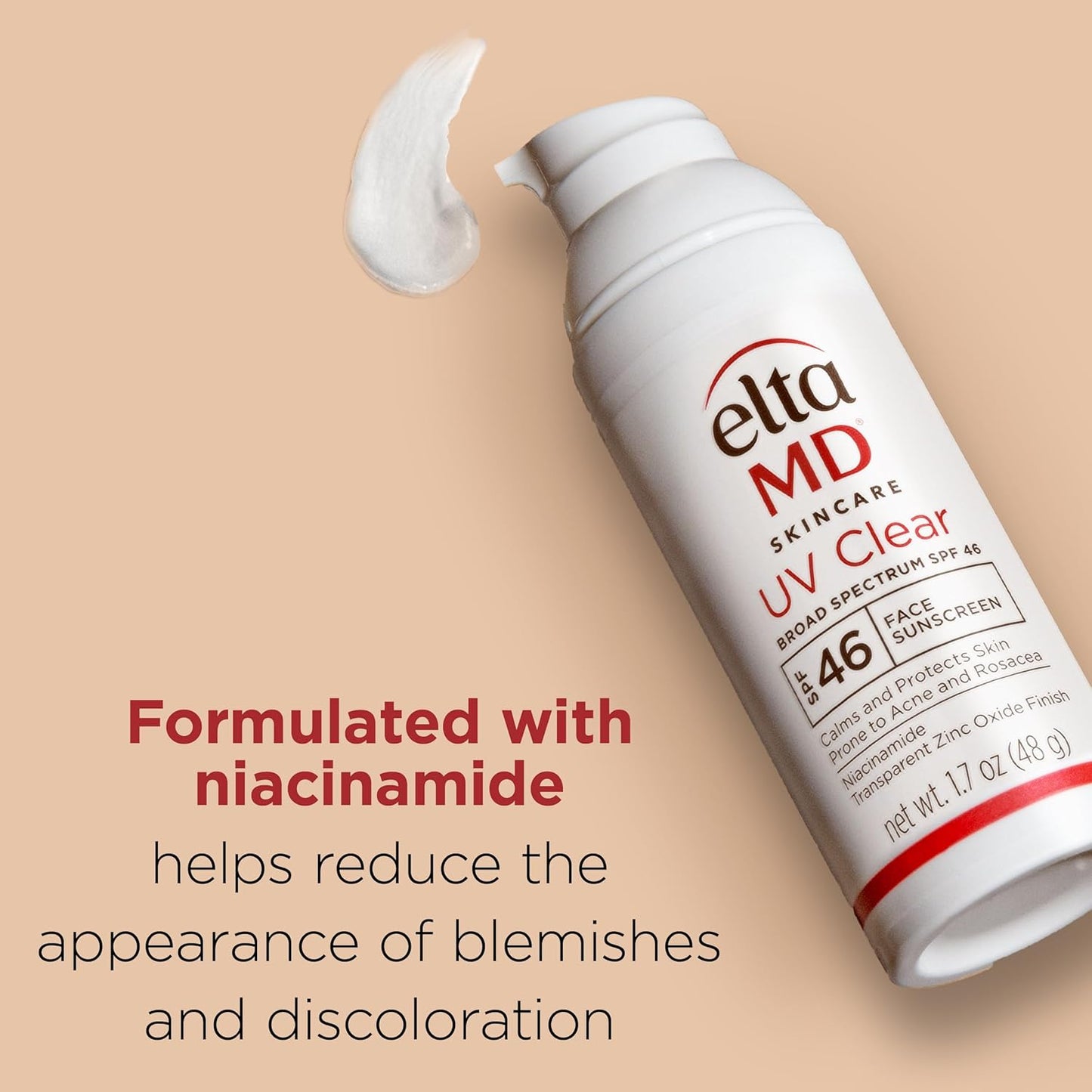 EltaMD UV Clear Face Sunscreen SPF 46 – Oil-Free Zinc Oxide Sunscreen for Sensitive, Acne-Prone & Rosacea Skin | Dermatologist Recommended