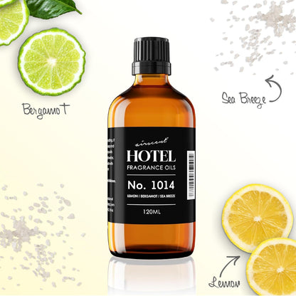 AirScent Hotel Diffuser Oil No. 1014 - The Iconic 5-Star Hotel Coastal Blend - Lemon Bergamot Sea Breeze - 10 mL Premium Fragrance Oil for Ultrasonic and Waterless Diffusers and Crafting