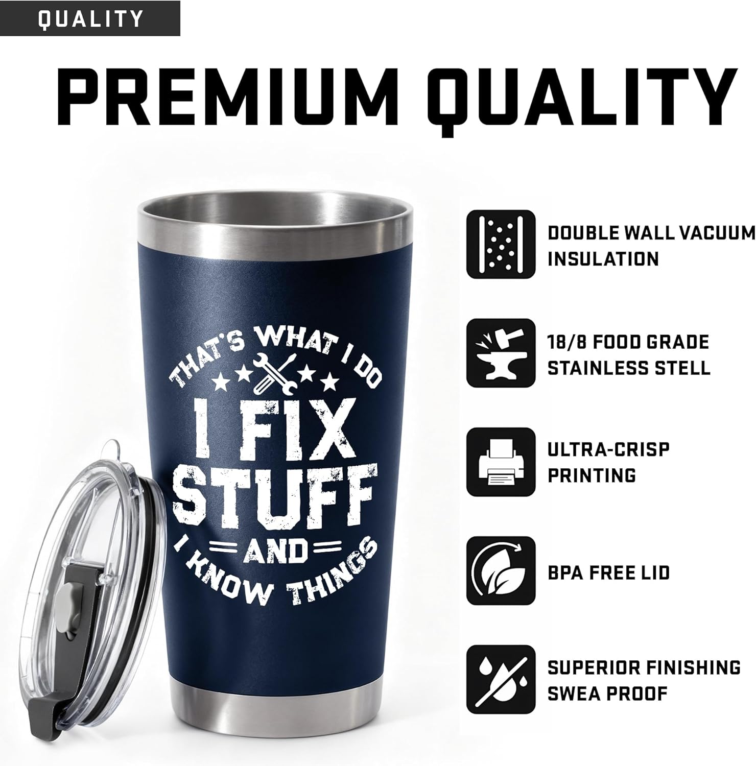 Men's 20oz insulated tumbler Father's Day and birthday gift for dad grandpa and handyman