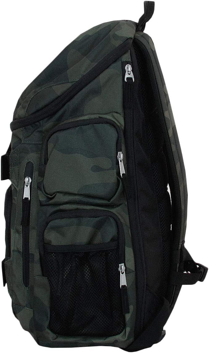 Oakley Enduro 2.0 30L tactical backpack in Core Camo colorway, padded shoulder straps and multiple exterior pockets, ideal for veterans and outdoor enthusiasts.