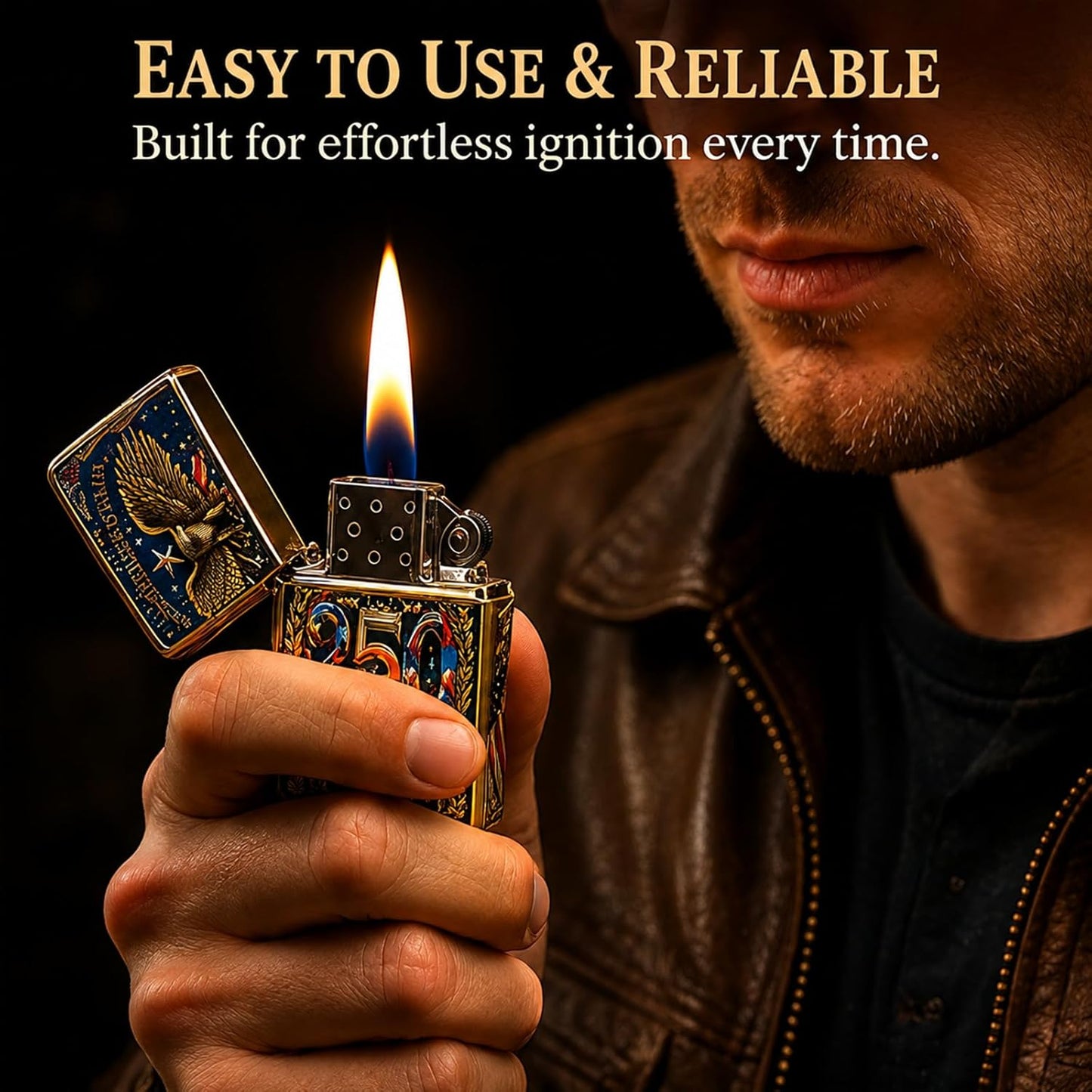 USA 250th Anniversary double sided printed metal patriotic pocket lighter gift for men