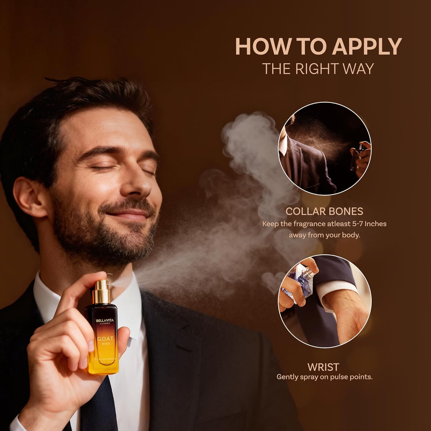 BellaVita luxury men's perfume gift set with CEO Man GOAT KLUB and OUD four 20ml bottles Father's Day gift for men