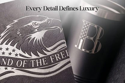 Onebttl personalized men's gift set with 20oz stainless steel tumbler, artisan journal with gold foil cover, and signature pen in a premium gift box
