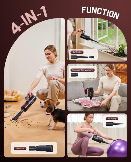 Fanttik Cruise V11 APEX Handheld Vacuum Cordless, 4-in-1 Vacuum Cleaner with 180° Rotatable Handle, 145W Brushless Motor, LED Touch Screen, 3 Suction Modes for Home Corners, Kitchen, Car, Crevices