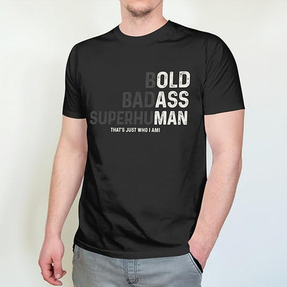 KryverGlow Bold BadAss SuperHuman dad graphic t-shirt — Father's Day gift for men — Veterans Value Hub
