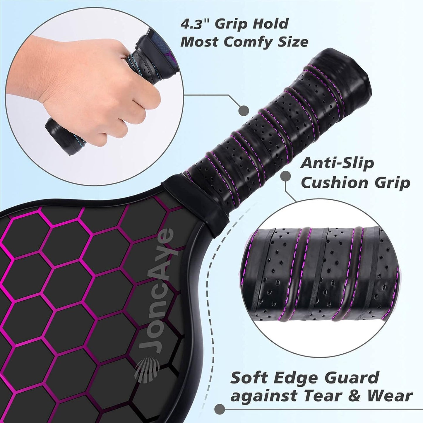 JoncAye Pickleball Paddles Set of 4 or 2