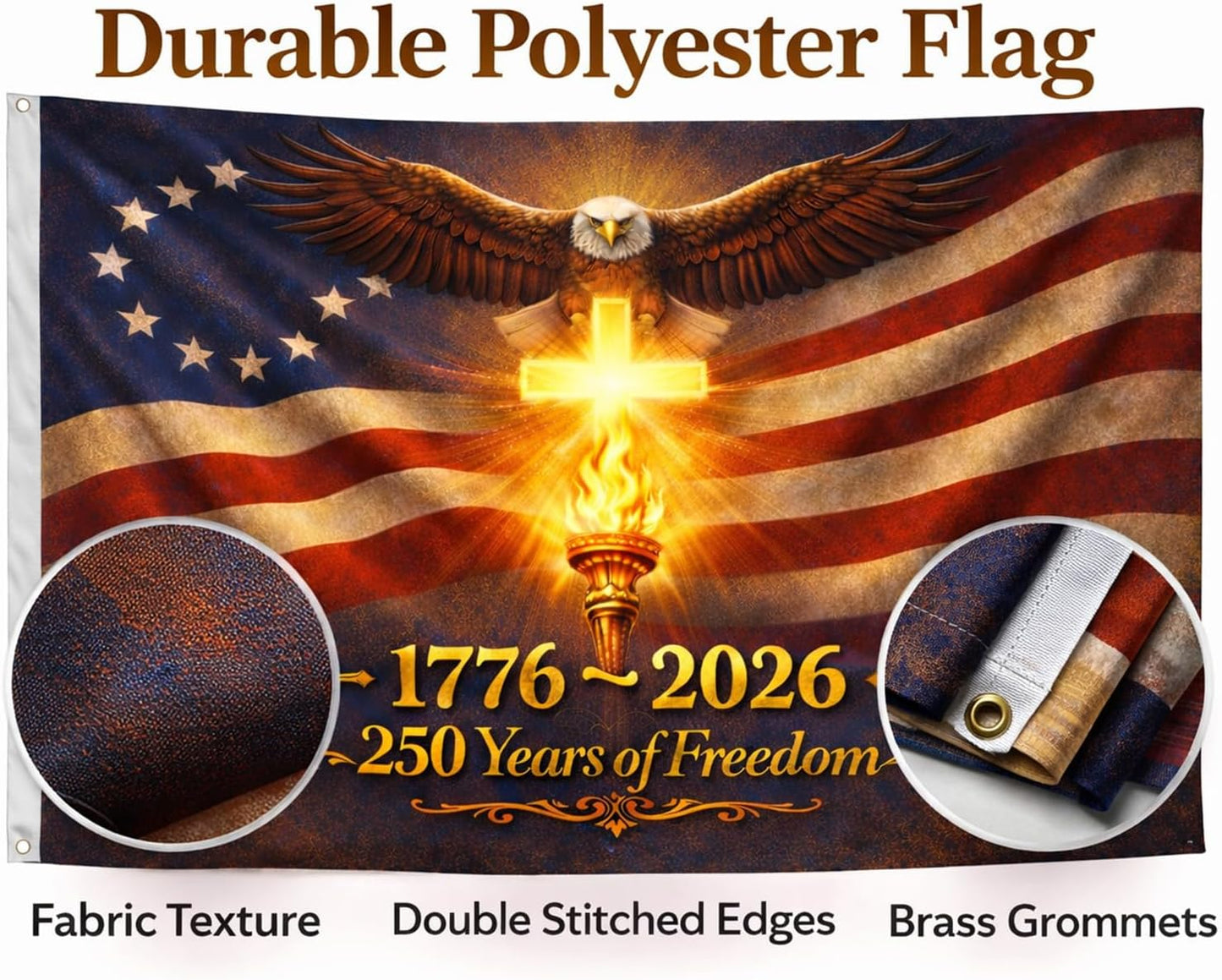 America 250th Anniversary USA Flag 3x5 Ft