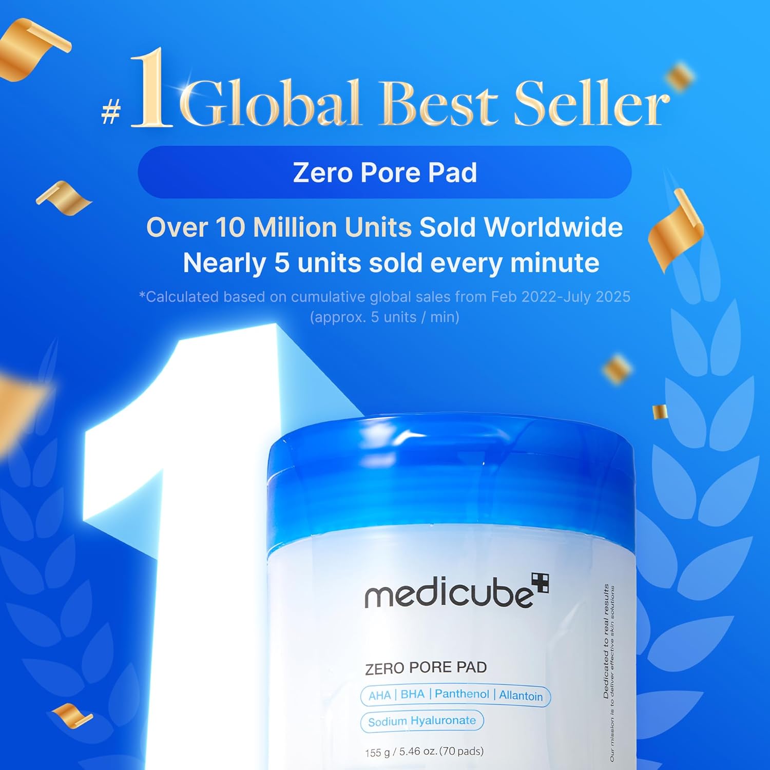 medicube Zero Pore Pad 2.0 — dual-textured exfoliating toner pads with AHA and BHA for pore care and smoother skin, 70 pads, available at VeteransValueHub.