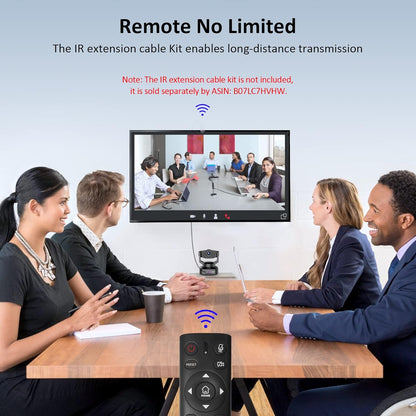 NexiGo N990 4K PTZ Zoomable Webcam, Video Conference Camera System with 5X Digital Zoom, Sony Starvis Sensor, Position Preset, Dual Stereo Mics, Audio Jacks for External Mics (Renewed)