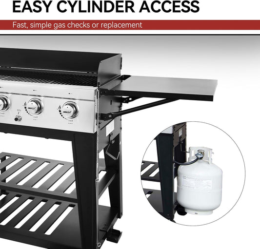 Royal Gourmet 8-burner black liquid propane gas grill with dual independently controlled systems for outdoor BBQ