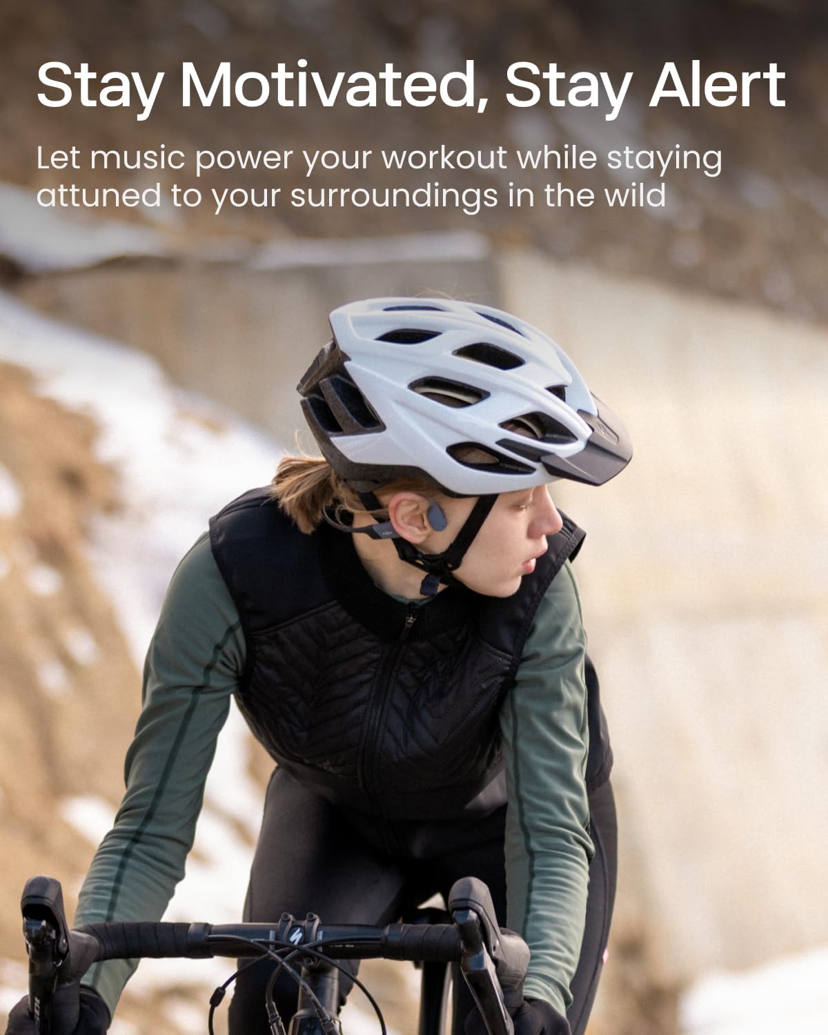 SHOKZ OpenSwim Pro - Open-Ear Bluetooth Headphones & 32GB MP3 Player, IP68 Waterproof, Bone Conduction Headphones, Secure Fit for Workouts, Running and Swimming, Built-in Microphone, Grey (Renewed)