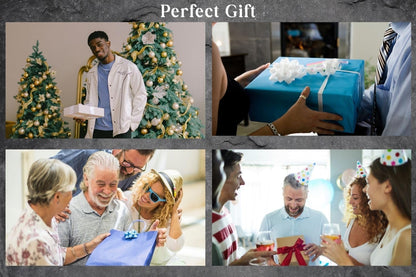 Onebttl personalized men's gift set with 20oz stainless steel tumbler, artisan journal with gold foil cover, and signature pen in a premium gift box