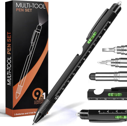 9-in-1 multitool pen cool gadget gift for dad husband and him Father's Day birthday and Christmas stocking stuffer