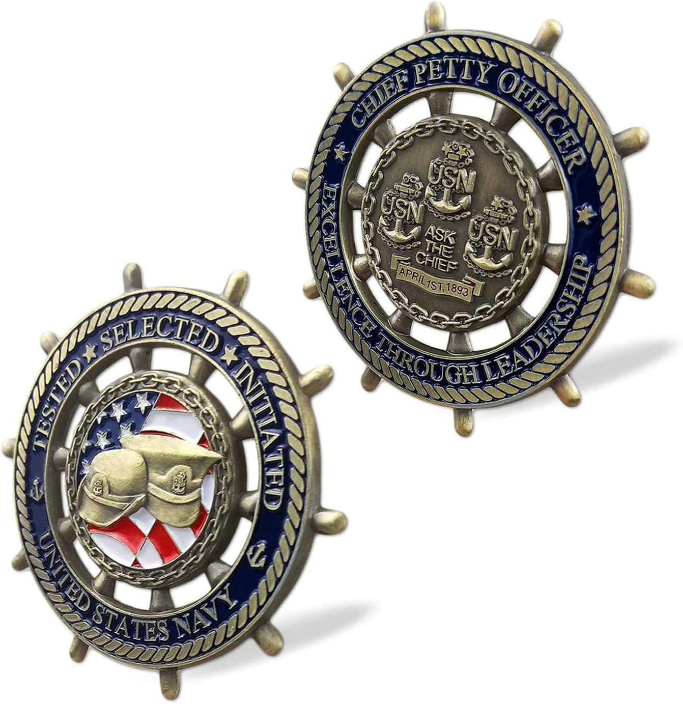 USA-Navy Veteran Military Challenge Coin Collect