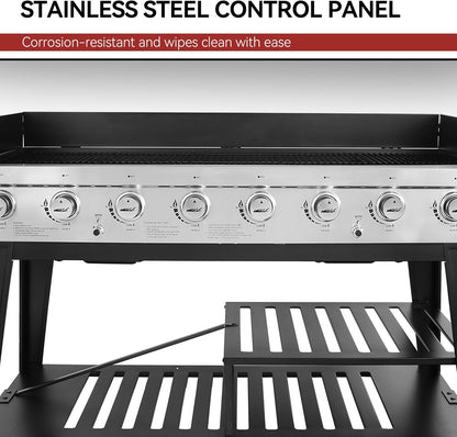 Royal Gourmet 8-Burner Gas Grill — 104,000 BTU Liquid Propane Grill with Dual Control Systems