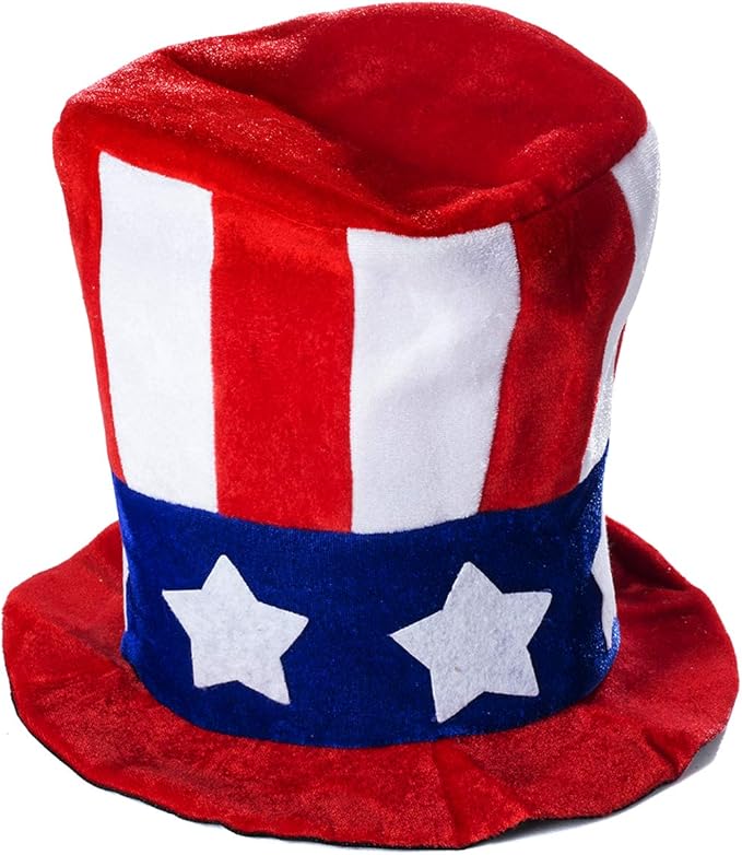 Tigerdoe Uncle Sam top hat and bow tie American flag patriotic costume set for 4th of July
