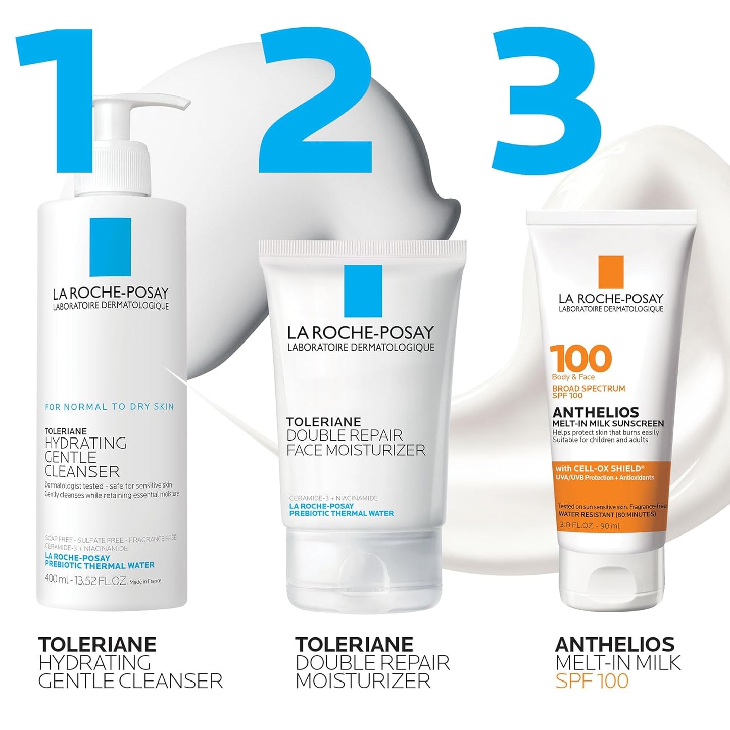 La Roche-Posay Anthelios Melt-In Milk Sunscreen SPF 100 – UVA/UVB Protection for Face & Body | Sensitive Skin