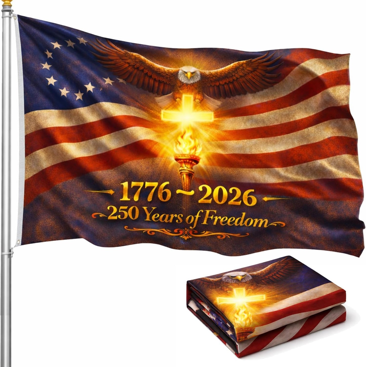 America 250th Anniversary USA Flag 3x5 Ft