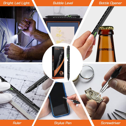 9-in-1 multitool pen cool gadget gift for dad husband and him Father's Day birthday and Christmas stocking stuffer