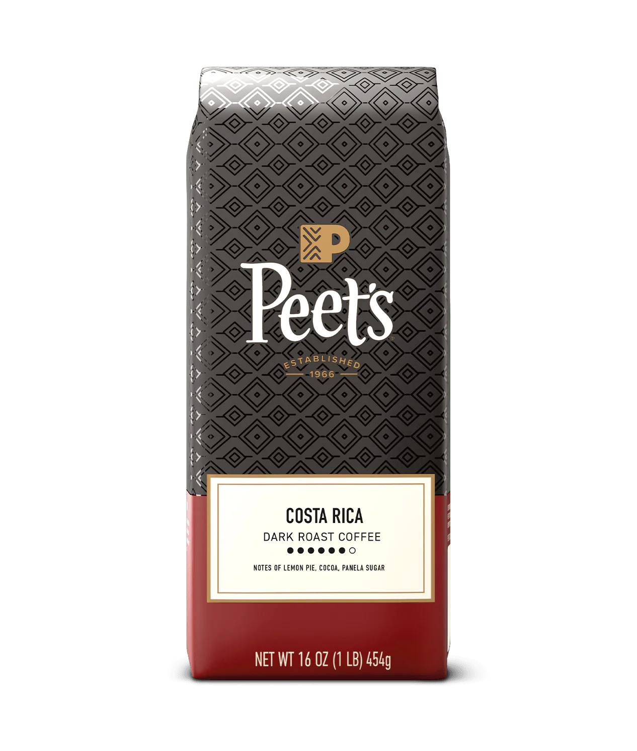 Peet’s Costa Rica Dark Roast Coffee bag.