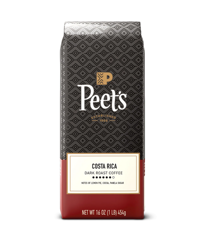 Peet’s Costa Rica Dark Roast Coffee bag.