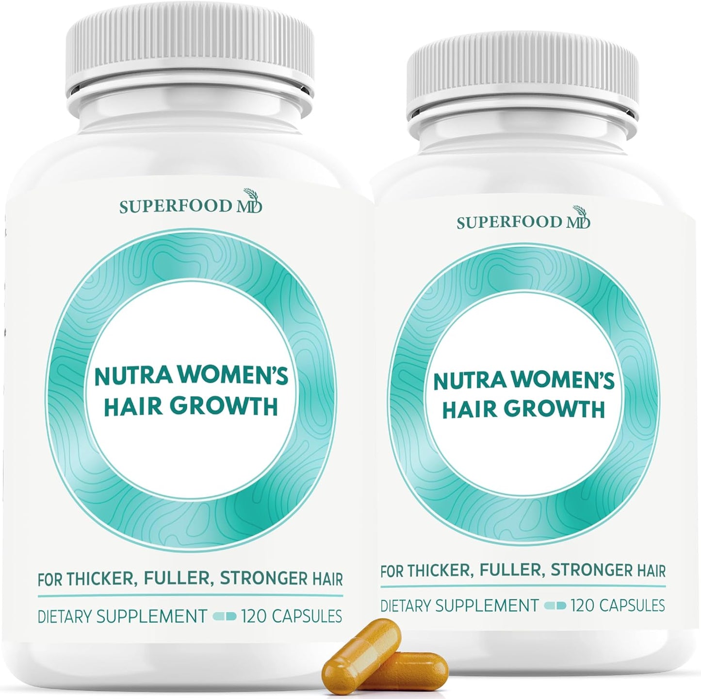 Women's Balance Hair Growth Supplements, Ages 45 and Up, Customer Proven for Visibly Thicker Hair and Scalp Coverage, Soy-Free, Made with 26 Ingredients including Beta Carotenes - 2 Month Supply