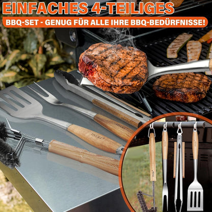 4PCS Grilling Accessories, Heavy Duty BBQ Tool Set