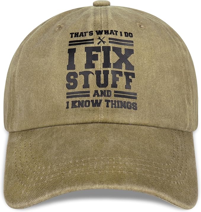 Valporia I Fix Stuff funny dad baseball cap — Father's Day and birthday gift for men — Veterans Value Hub