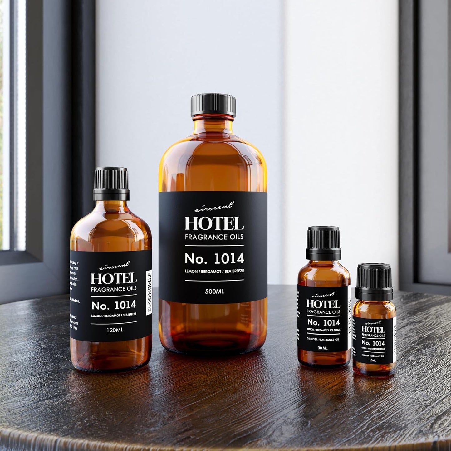 AirScent Hotel Diffuser Oil No. 1014 - The Iconic 5-Star Hotel Coastal Blend - Lemon Bergamot Sea Breeze - 10 mL Premium Fragrance Oil for Ultrasonic and Waterless Diffusers and Crafting