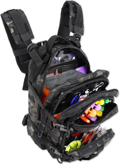 Lightning X EMS/EMT Trauma & Bleeding First Aid Responder Medical Backpack + Kit — Black Camo