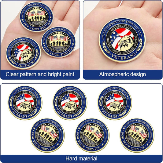 Landical 40-Piece Military Challenge Coins Collection Set — 250th Anniversary Veteran Appreciation Gift for Men & Women