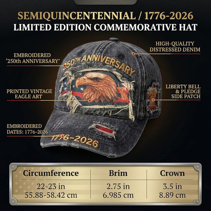 USA 250th Anniversary Gift Set — Patriotic Hat, Garden Flag, Mug & Commemorative Coin for Dad, Veterans & July 4th
