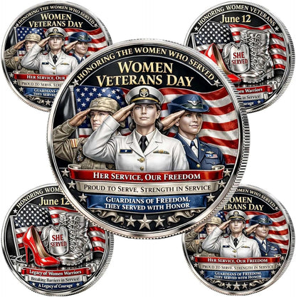 Women Veterans Day commemorative coin patriotic tribute gift for female veterans