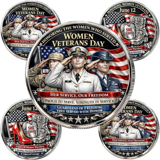 Women Veterans Day commemorative coin patriotic tribute gift for female veterans