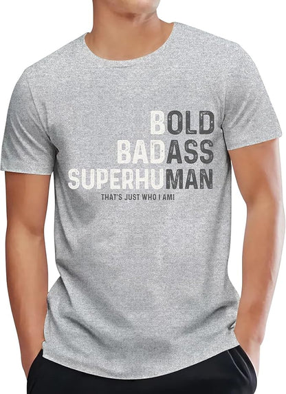 KryverGlow Bold BadAss SuperHuman dad graphic t-shirt — Father's Day gift for men — Veterans Value Hub