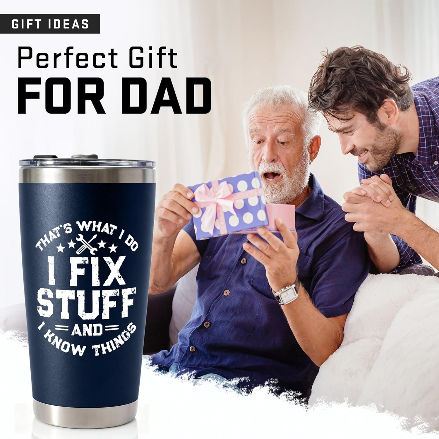 Men's 20oz insulated tumbler Father's Day and birthday gift for dad grandpa and handyman